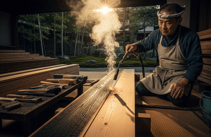 Arquitetura tradicional japonesa em madeira
