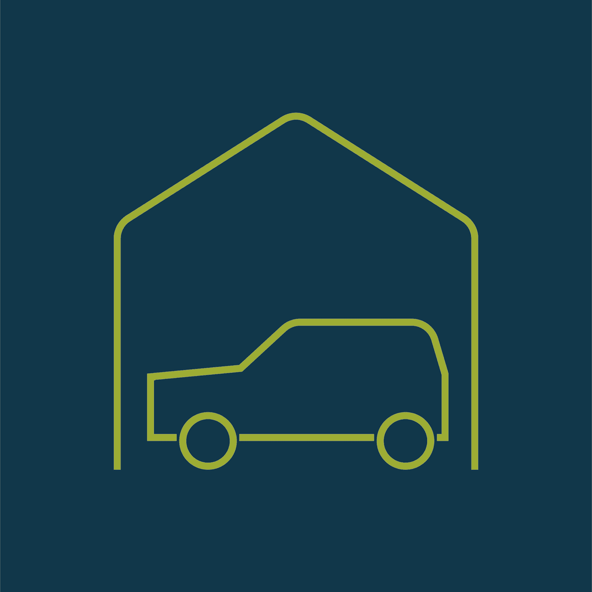 Icon do pavilhão para estacionar
