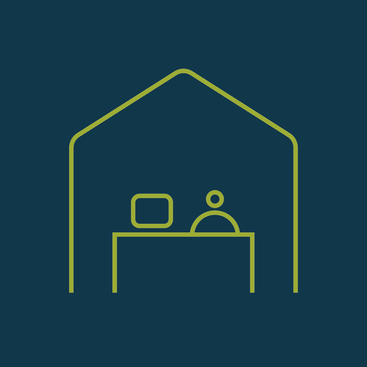 Icon do pavilhão para trabalhar