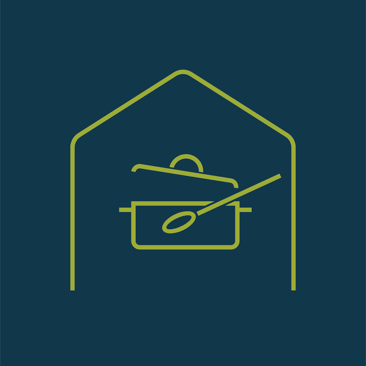 Icon do pavilhão para cozinhar